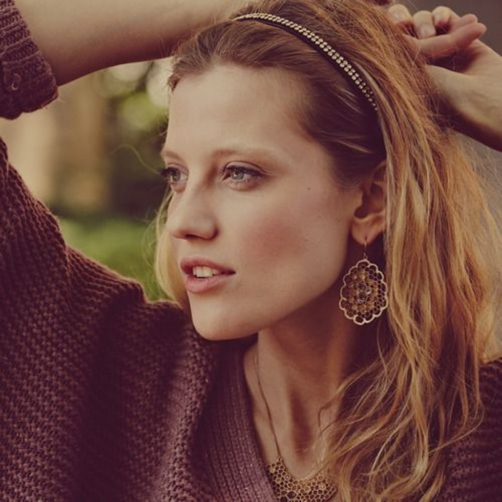 Crystal Studded Leather Headband